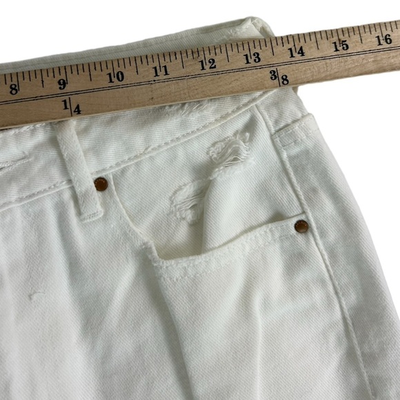 NEW Pacsun White Mom Jean High Rise SZ 4/26 Distressed Cropped Ankle Tapered - Picture 4 of 16